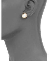 Marc By Marc Jacobs | Metallic Logostamp Stud Earrings | Lyst