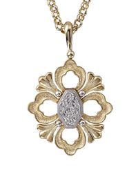 Buccellati | Metallic Pendant Necklace With Engraved Motif In Yellow Gold | Lyst