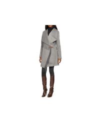 Ralph Lauren | Gray Draped Fringe Trim Coat | Lyst