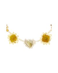 Nina Runsdorf | Multicolor 18K Gold And Platinum Mixed Color Sliced Diamond Rose Cut Necklace | Lyst