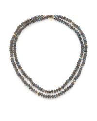Lena Skadegard | Blue Ola Labradorite & 18k Yellow Gold Long Beaded Strand Necklace | Lyst