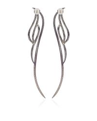 AS29 | Metallic Multicolored Rainbow Sapphire Flow Long Four Lines Earring | Lyst