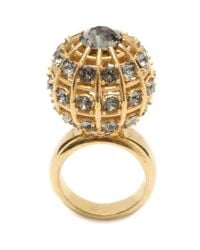 Alexander McQueen | Metallic Jewelled Sphere Ring | Lyst
