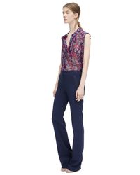 Rebecca Taylor | Purple Sleeveless Mystic Garden Print Chiffon Top | Lyst
