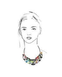 Tom Binns | Multicolor Jet Crystal Necklace With Neon Paint Splash | Lyst