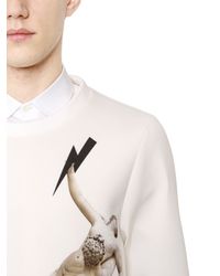 Neil Barrett | White Statues Printed Neoprene Sweatshirt for Men | Lyst