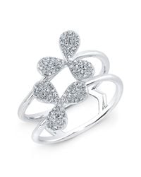 Anne Sisteron - Metallic 14kt White Gold Diamond Daisy Flower Ring - Lyst