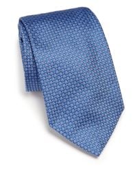 Ike Behar | Blue Neat Textured Silk Tie for Men | Lyst