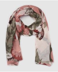 El Corte Inglés Multicolor Printed Foulard In Red Tones