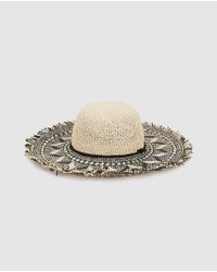 El Corte Inglés Natural Black And Beige Sun Hat