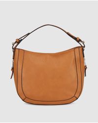 El Corte Inglés Brown Camel Hobo Bag With Side Zips