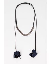 Marni - Multicolor Ultramarine Leather Wrap Necklace - Lyst