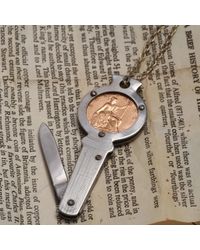 Erica Weiner - Metallic 1922 Farthing Folding Knife Necklace for Men - Lyst