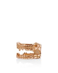 Marc Alary | Metallic Mo Exclusive 18k Rose Gold Crocodile Ring with Cognac Eyes | Lyst