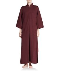 Natori | Purple Long Zip Caftan | Lyst