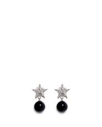 Givenchy | Black Sphere Drop Star Earrings | Lyst