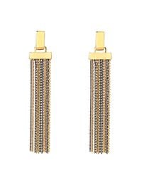 Diane von Furstenberg | Metallic Mixed Metal Multi Chain Tassel Earrings | Lyst