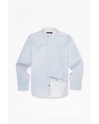 French Connection | Blue Pixel Cotton Dotty Shirt for Men | Lyst