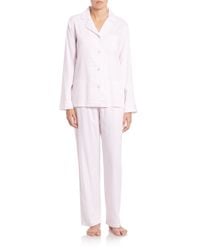 Saks Fifth Avenue | Pink Twill Pajama Set | Lyst