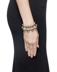 Lulu Frost | Metallic 'phantom' Crystal Pavé Baguette Charm Bracelet | Lyst