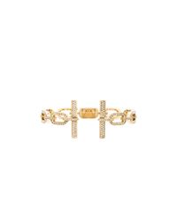Michael Kors Metallic Frozen Chain Open Cuff