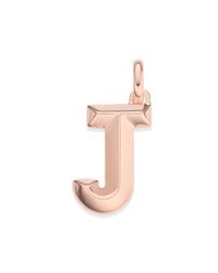 Monica Vinader | Pink Alphabet Pendant J | Lyst