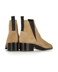acne studios brown branded heeled boots