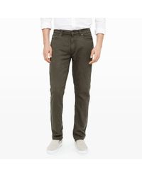 Club Monaco | Green Washed Twill 5-pocket Pant for Men | Lyst