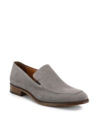 Saks Fifth Avenue | Gray Suede Loafers for Men | Lyst
