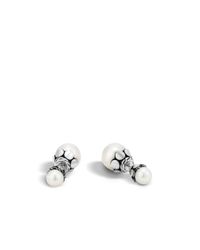 John Hardy | White Dot Earrings | Lyst