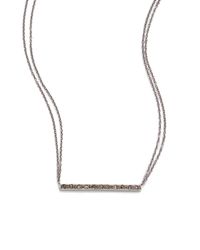 Chan Luu | Metallic Champagne Diamond & Sterling Silver Bar Necklace | Lyst