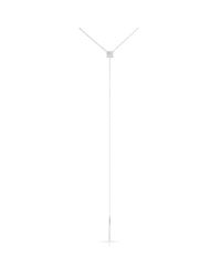 Anne Sisteron - Metallic 14kt White Gold Diamond Square Lariat Necklace - Lyst