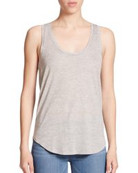 PAIGE | Gray Jessa Jersey Tank | Lyst