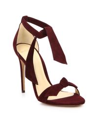 Alexandre Birman | Purple Clarita Suede Ankle-tie Sandals | Lyst