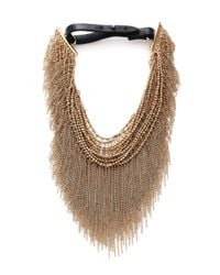 Brunello Cucinelli | Metallic Multi-strand Monili Collar Necklace | Lyst