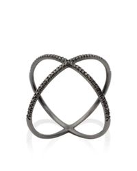 Eva Fehren | Metallic Fine Shorty Ring | Lyst