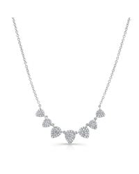 Anne Sisteron - 14kt White Gold Diamond Rain Drop Necklace - Lyst