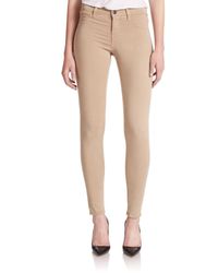 J Brand | Natural 485 Mid-rise Sateen Skinny Jeans | Lyst
