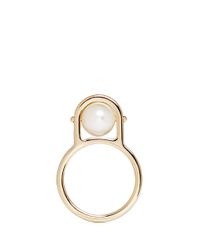 Chloé | Metallic 'danny' Pearl Ring | Lyst