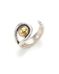 Giles & Brother | Metallic Single Ball Wrap Ring | Lyst