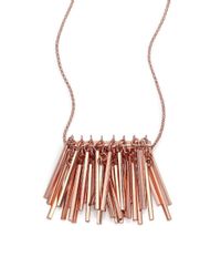 Eddie Borgo | Pink Bar Fringe Pendant Necklace | Lyst
