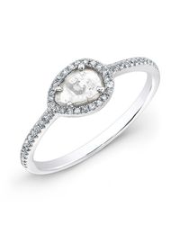 Anne Sisteron | Metallic 14kt White Gold Sasha Diamond Slice Ring | Lyst