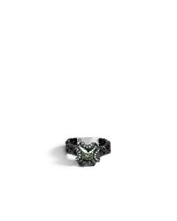 John Hardy | Classic Chain Braided Chain Band With Black Ruthenium Plating Ring | Lyst