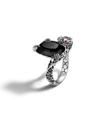 John Hardy | Black Medium Octagon Ring | Lyst