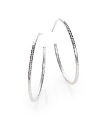 Ippolita | Metallic Stella Diamond & Sterling Silver #3 Hoop Earrings/1.6 | Lyst