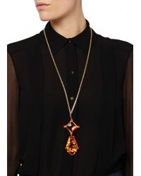 Matthew Williamson | Brown Orange Geometric Pendant Necklace | Lyst