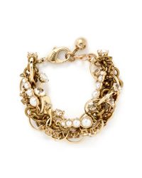 Lulu Frost | Metallic 'kinship' Jewel Ring Twist Chain Pearl Bracelet | Lyst