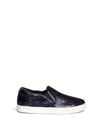 Ash | Blue 'impuls' Metallic Leather Skate Slip-ons | Lyst