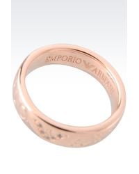 Emporio Armani | Metallic Ring for Men | Lyst