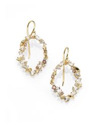 Alexis Bittar Fine | Metallic Golden Ice Marquis Grey Diamond, Yellow Sapphire, Clear Quartz & 18K Yellow Gold Oval Drop Earrings | Lyst